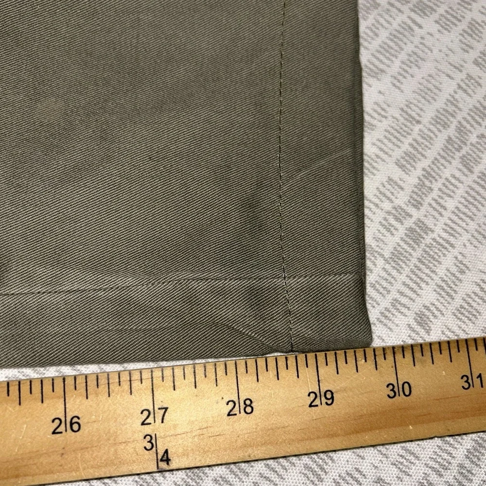 Polo Jeans Pants Mens 36x32 fits{34x29}  Olive Green Chino  Double Pleated 90s